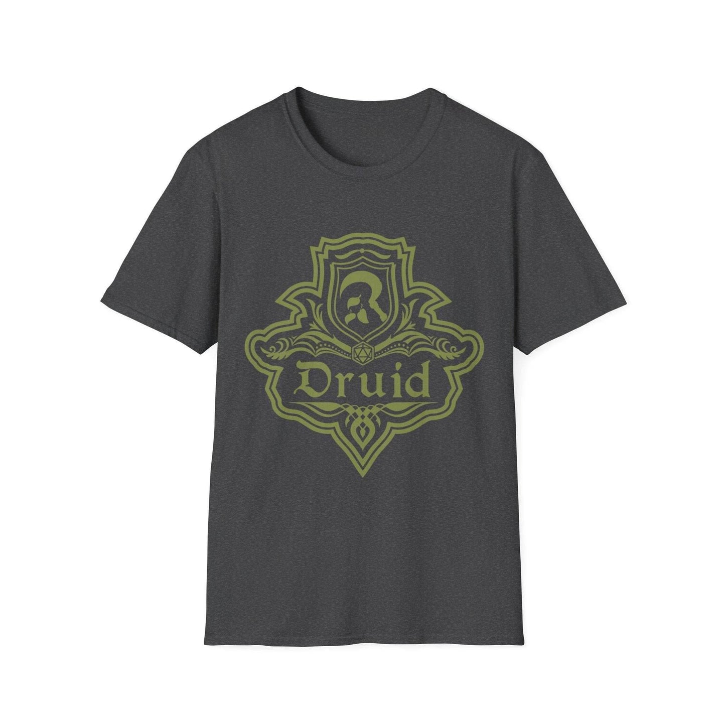 DnD Druid Class Emblem T-Shirt - Dark Heather / S