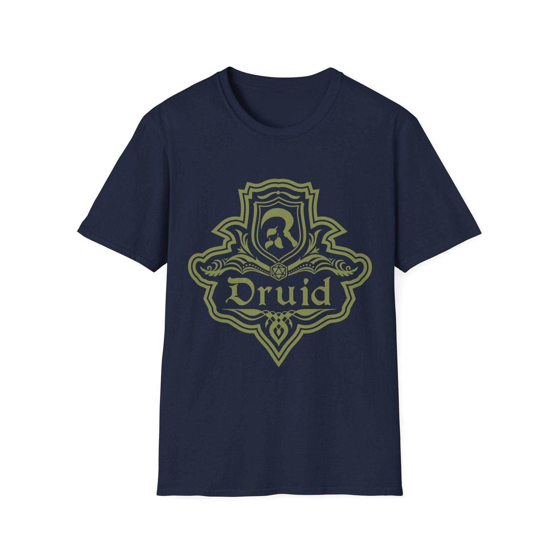 DnD Druid Class Emblem T-Shirt - Navy / S