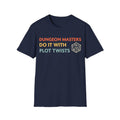 DnD Dungeon Masters Do It With Plot Twists Shirt - Navy / S