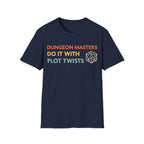 DnD Dungeon Masters Do It With Plot Twists Shirt - Navy / S