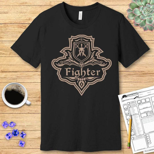 DnD Fighter Class Emblem T-Shirt - Navy / S