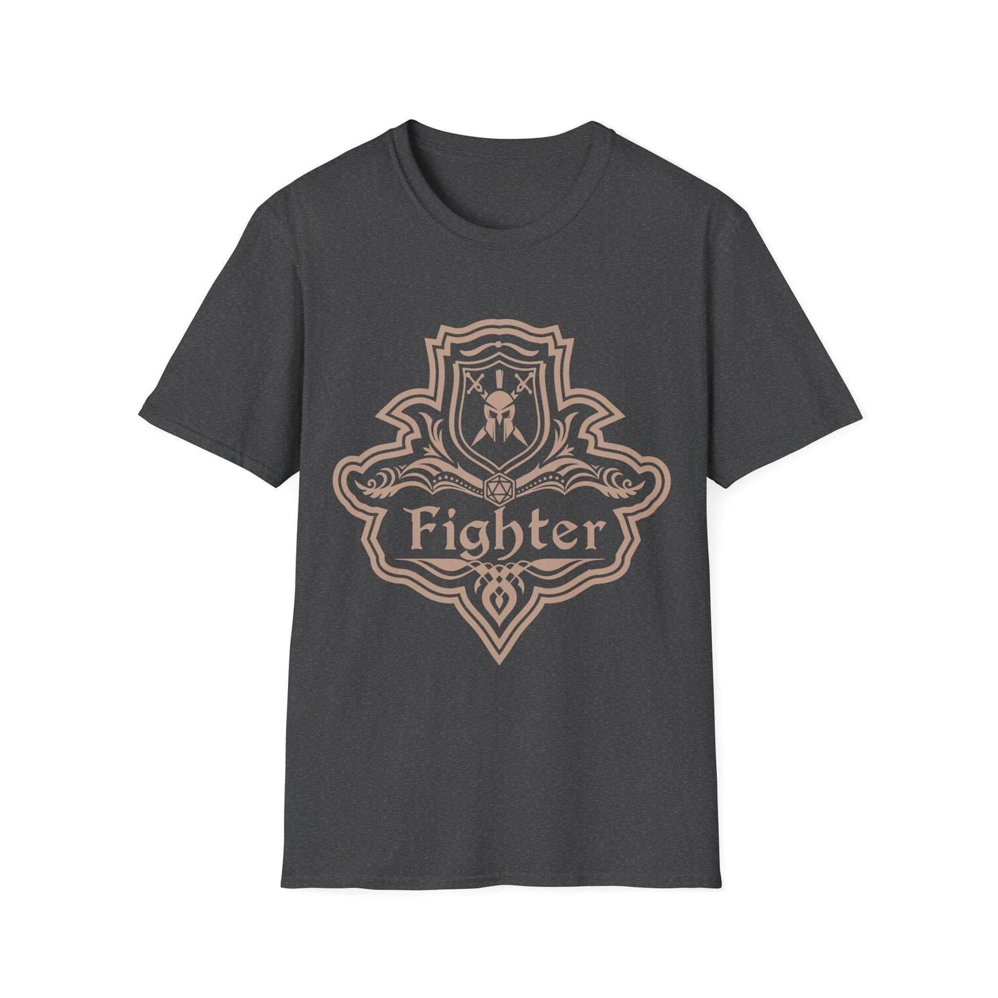 DnD Fighter Class Emblem T-Shirt - Dark Heather / S