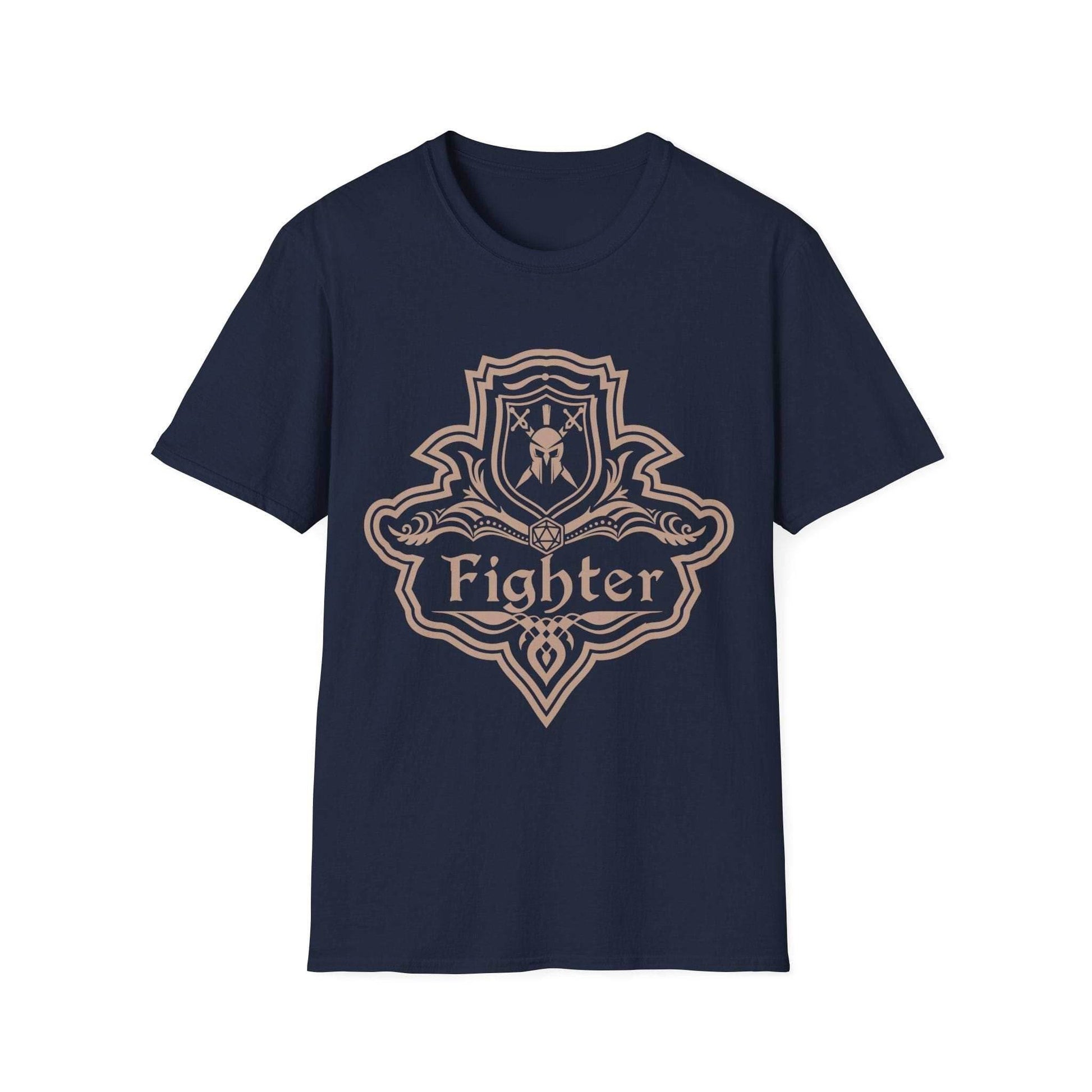 DnD Fighter Class Emblem T-Shirt - Navy / S