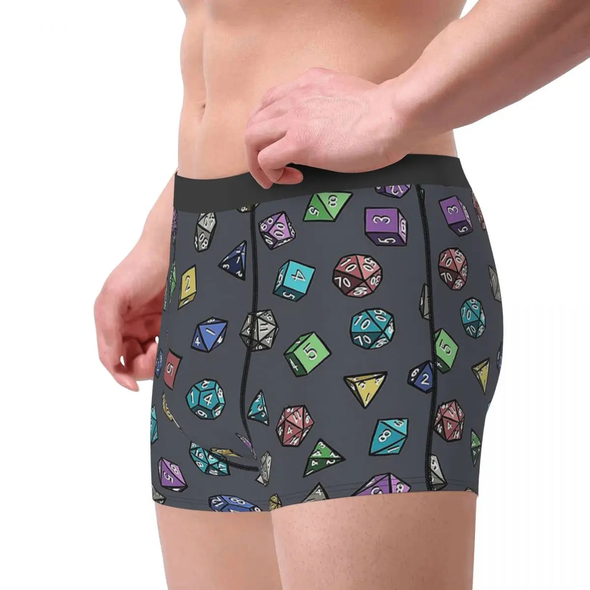 DND Game Dice Pattern Underpants Cotton Panties Man Underwear Comfortable Shorts Boxer Briefs