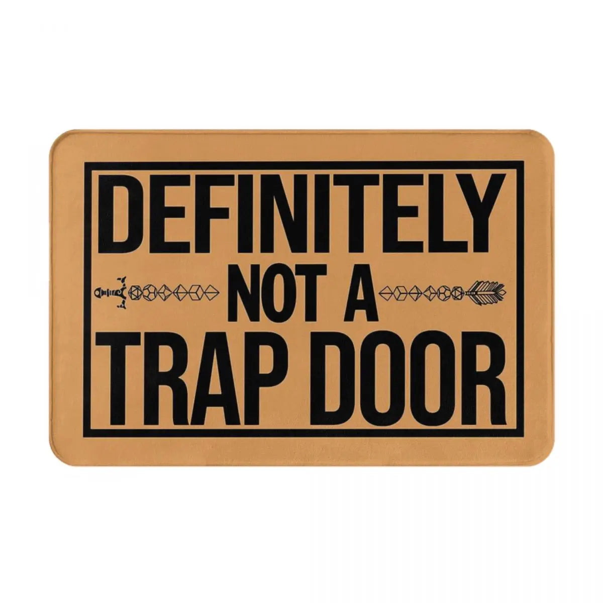 Dnd Game Non-slip Doormat Definitely Not A Trap Door Living Room Bedroom Mat Prayer Carpet Indoor Pattern Decor