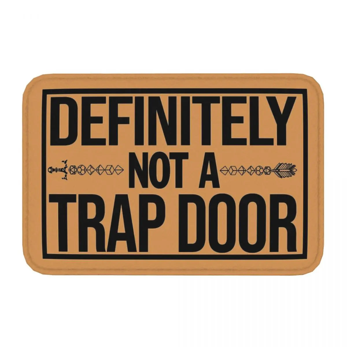 Dnd Game Non-slip Doormat Definitely Not A Trap Door Living Room Bedroom Mat Prayer Carpet Indoor Pattern Decor