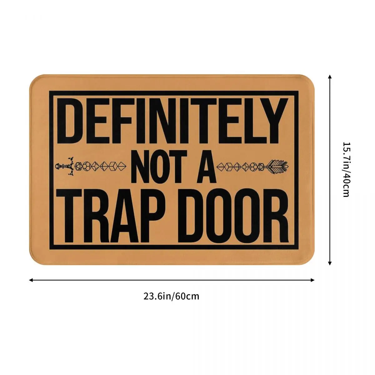 Dnd Game Non-slip Doormat Definitely Not A Trap Door Living Room Bedroom Mat Prayer Carpet Indoor Pattern Decor