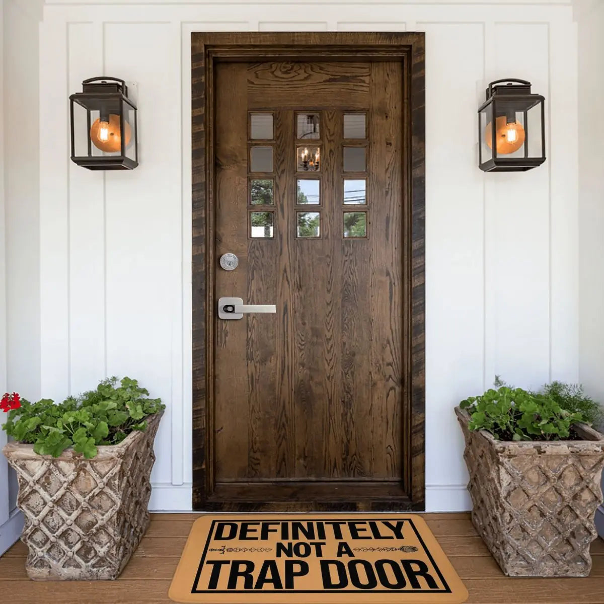 Dnd Game Non-slip Doormat Definitely Not A Trap Door Living Room Bedroom Mat Prayer Carpet Indoor Pattern Decor