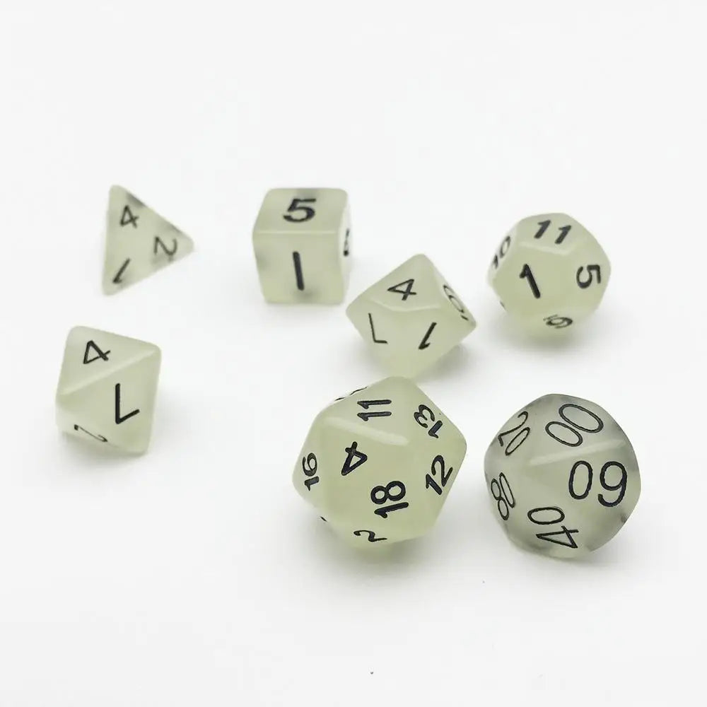 DND Glow-in-the-dark Dice Polyhedral Number Dice D+D Dice Set For Dungeon and Dragon Pathfinder Role Playing Game(RPG)/MTG Game