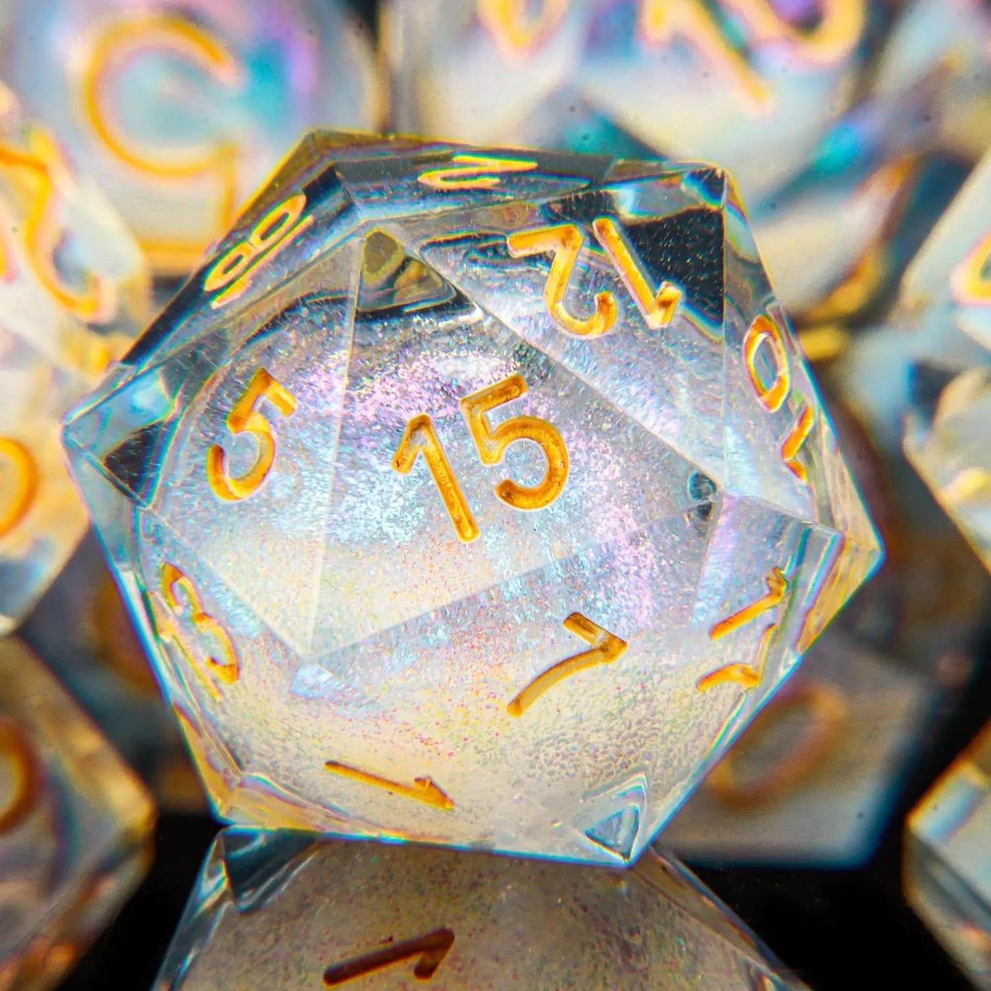 DnD Liquid Core Resin Dice, Handmade Liquid Dice, Polyhedral Dice Set for Dungeons and Dragons, Galaxy Dice Set, dice set dnd