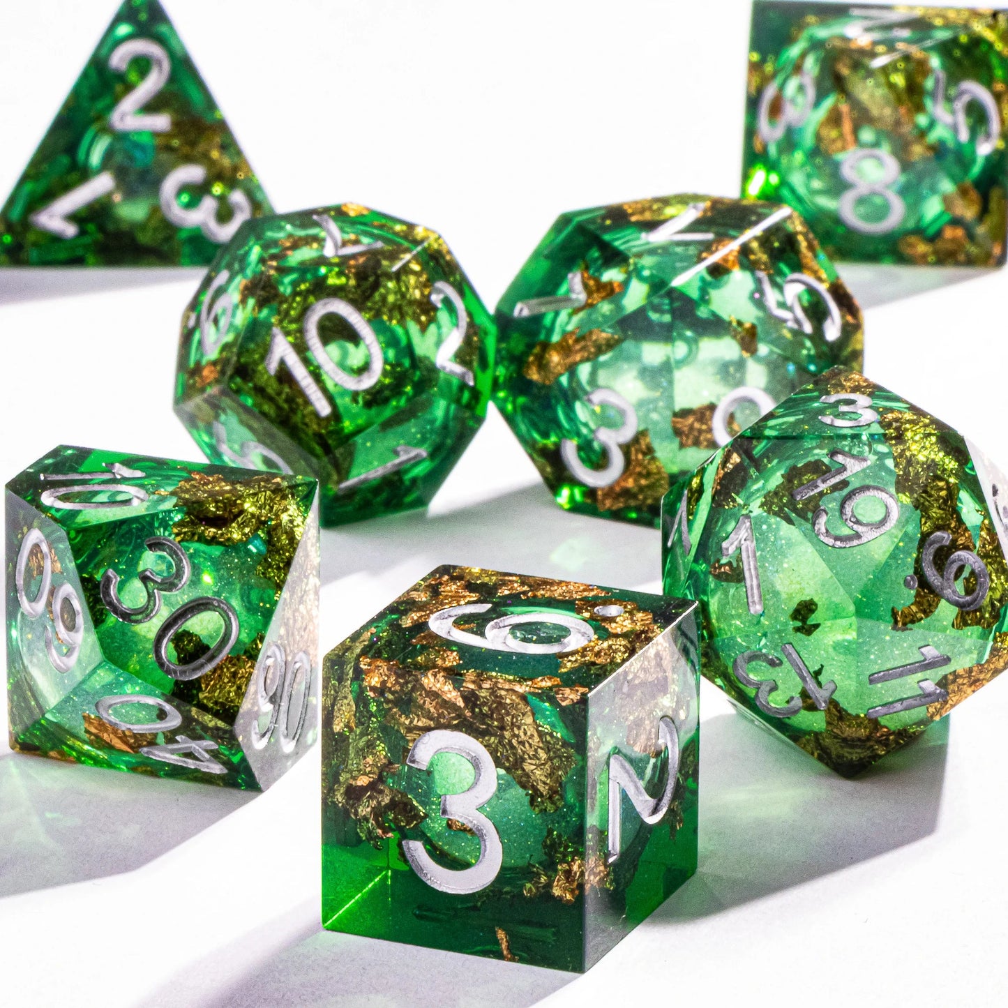 DnD Liquid Core Resin Dice, Handmade Liquid Dice, Polyhedral Dice Set for Dungeons and Dragons, Galaxy Dice Set, dice set dnd