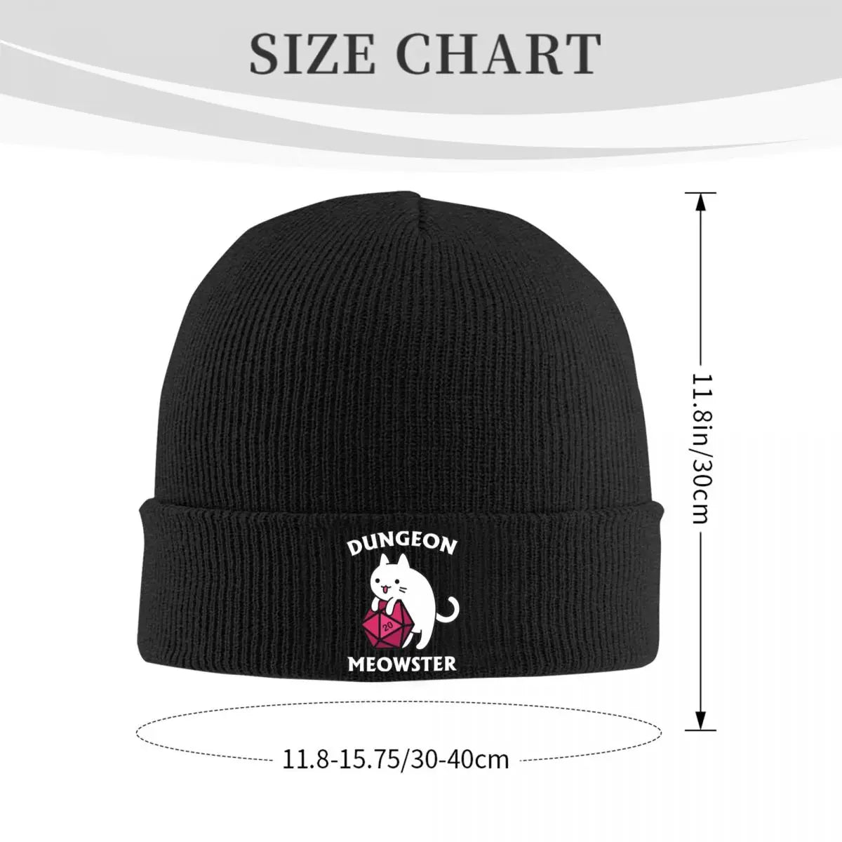 DnD Meowster Hats Autumn Winter Beanie Fashion Dungeon Master Cat Caps Men Women Acrylic Knitted Caps