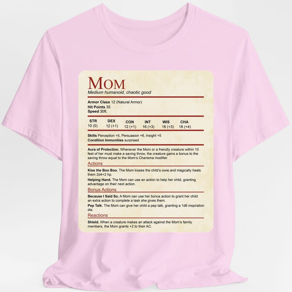 Mom DND Shirt - Funny Stat Block