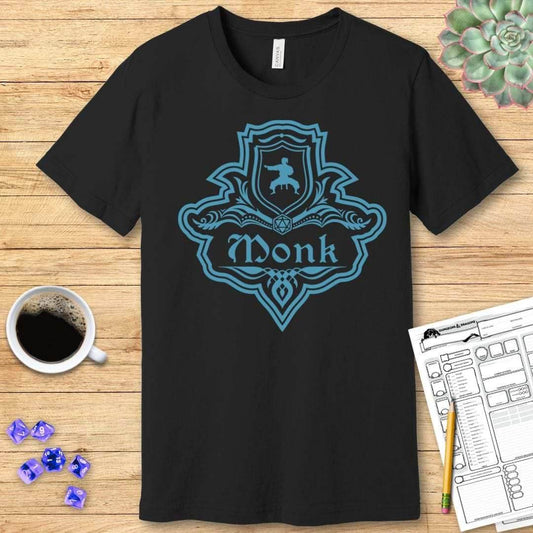 DnD Monk Class Emblem T-Shirt - Navy / S
