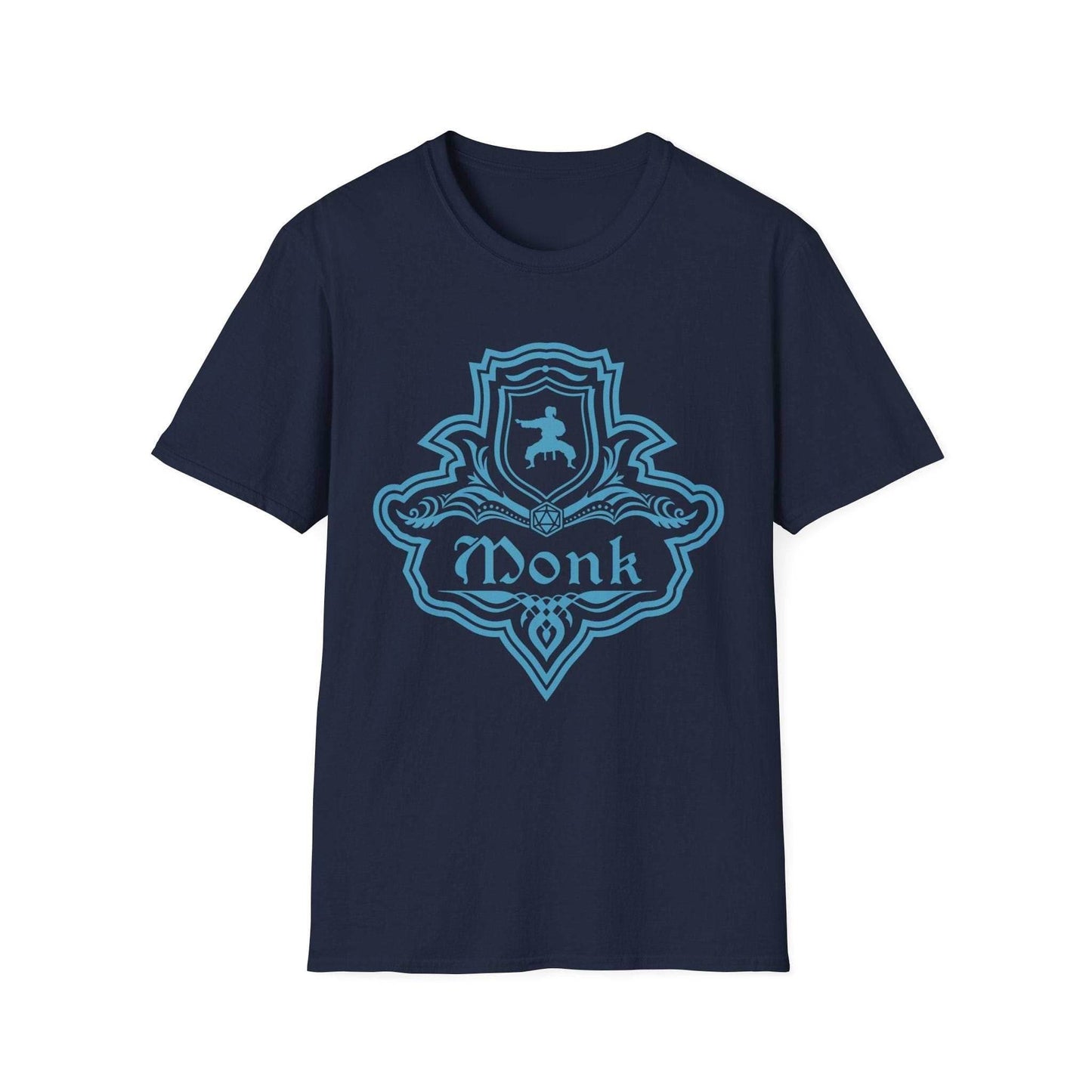 DnD Monk Class Emblem T-Shirt - Navy / S