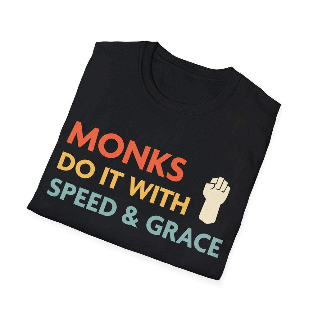 DnD Monks Do It With Speed & Grace Shirt - Navy / S