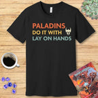 DnD Paladins Do It With Lay On Hands Shirt - Navy / S