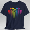 DnD Pride Shirt with Dice Rainbow - Navy / S