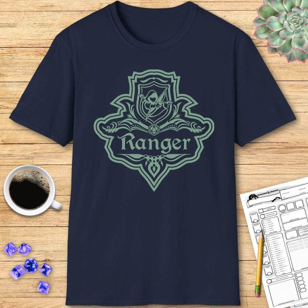 DnD Ranger Class Emblem T-Shirt - Navy / S
