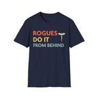 DnD Rogues Do It From Behind Shirt - Navy / S