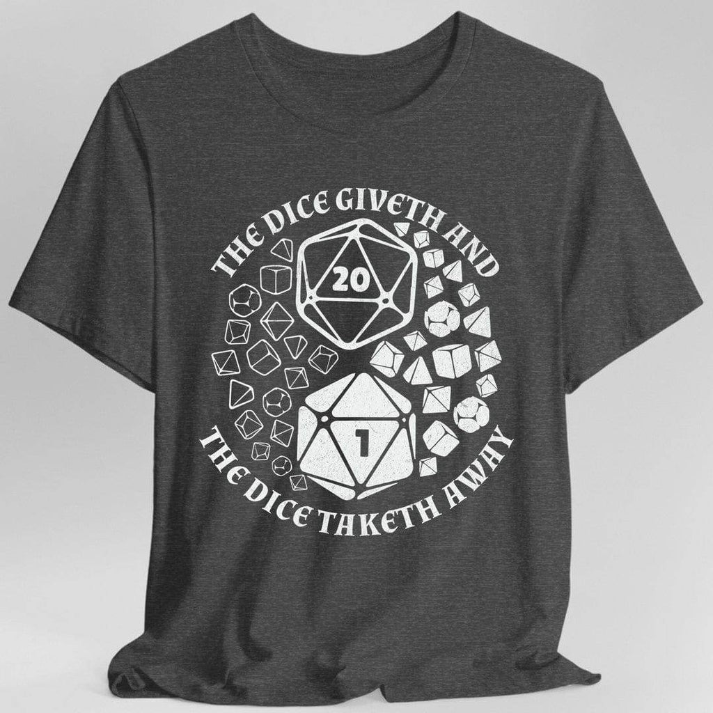 DnD Shirt - Yin Yang Dice - Dark Heather / S