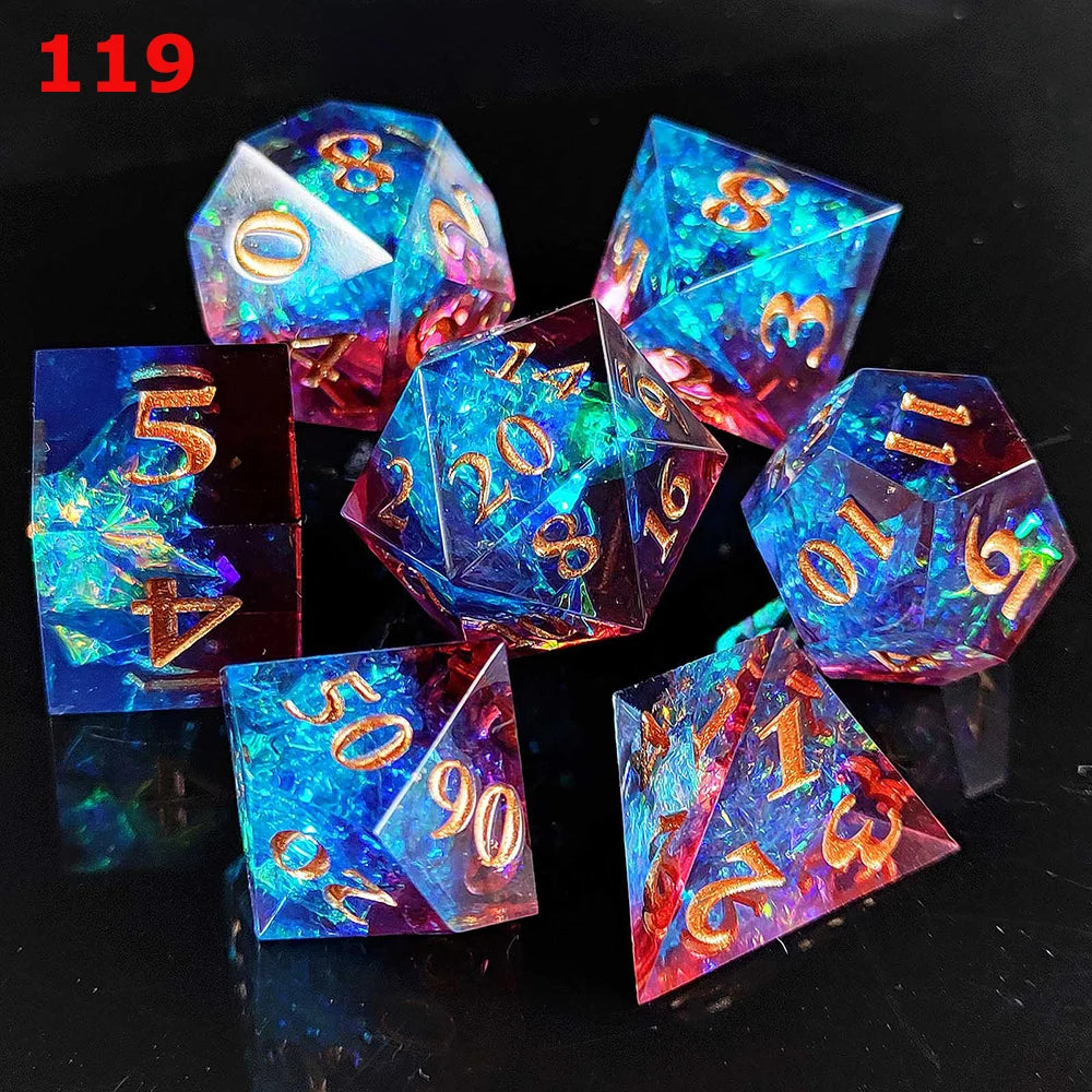 Dnd Skull Resin Dice Sharp Edge Number Polyhedral Dice D+D Dice Set For Dungeon and Dragon Pathfinder Role Playing Game(RPG)、MTG