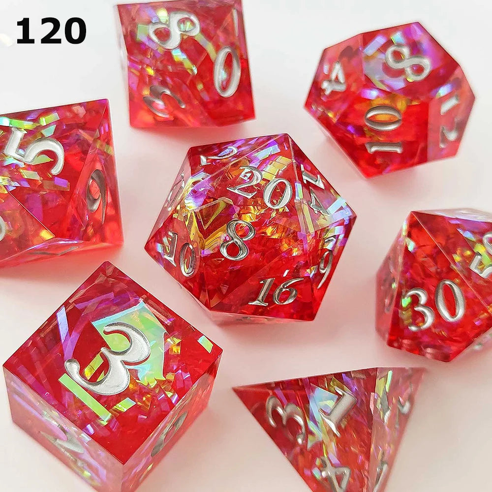 Dnd Skull Resin Dice Sharp Edge Number Polyhedral Dice D+D Dice Set For Dungeon and Dragon Pathfinder Role Playing Game(RPG)、MTG