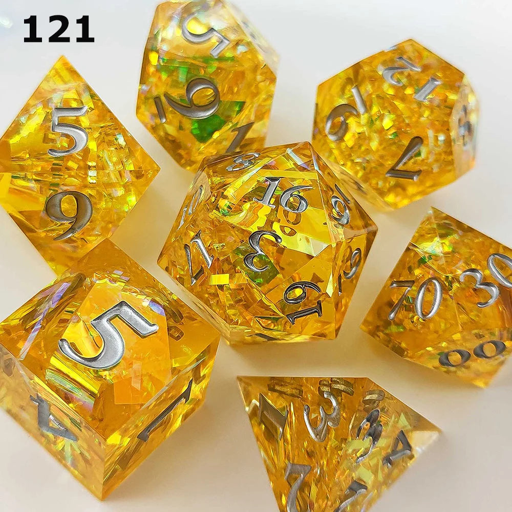 Dnd Skull Resin Dice Sharp Edge Number Polyhedral Dice D+D Dice Set For Dungeon and Dragon Pathfinder Role Playing Game(RPG)、MTG