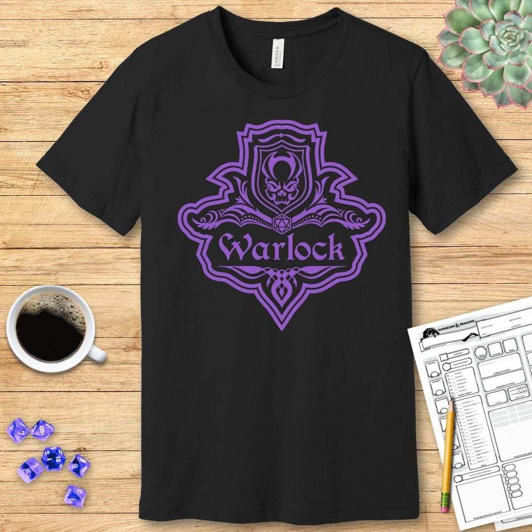 DnD Warlock Class Emblem T-Shirt - Navy / S
