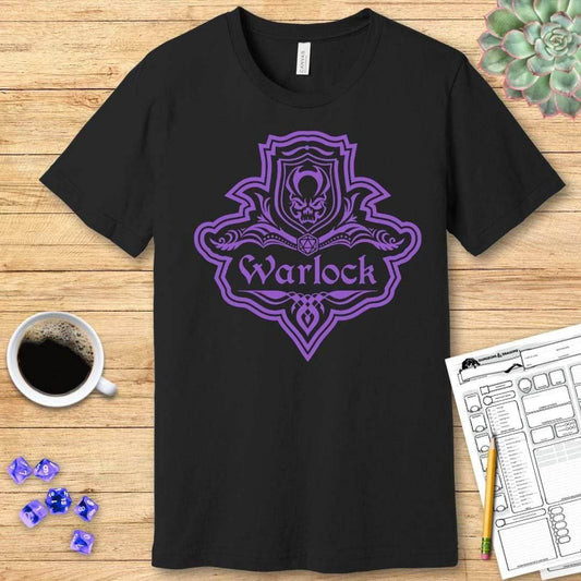 DnD Warlock Class Emblem T-Shirt - Navy / S