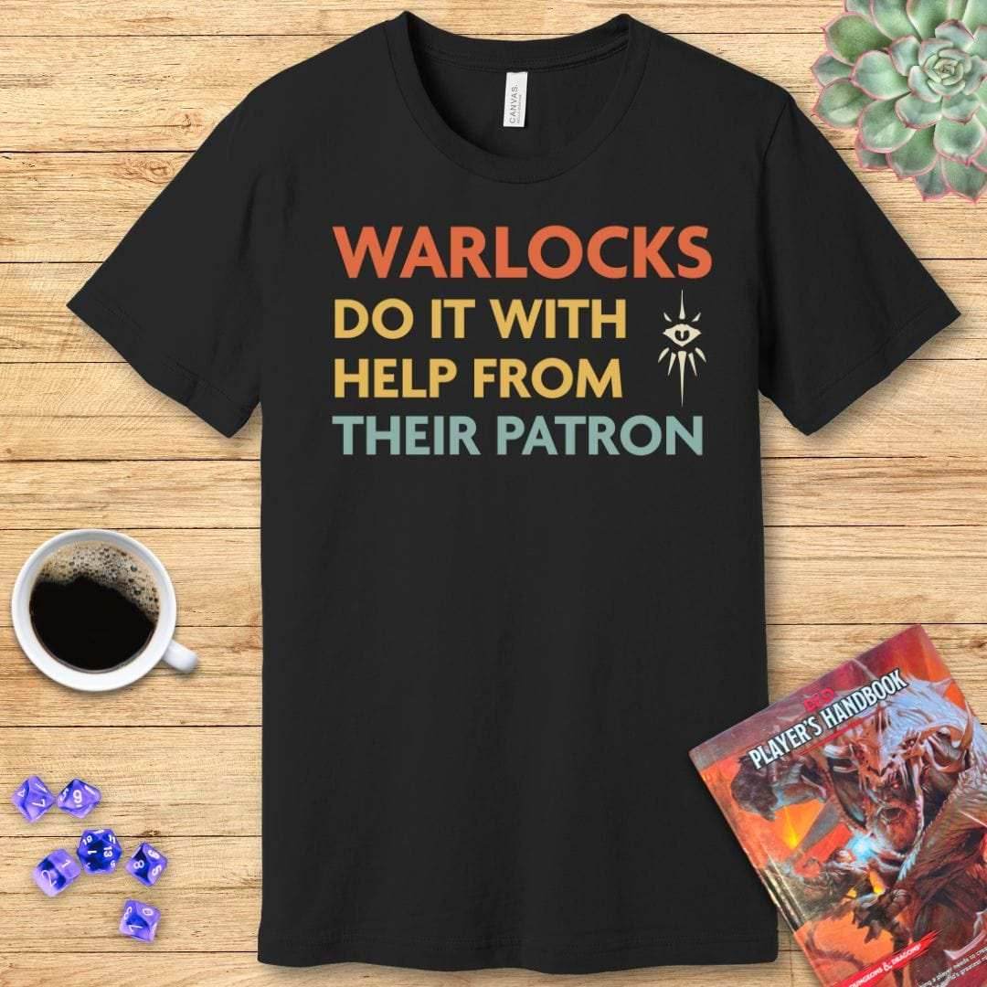 DnD Warlocks Do It Help From Their Patron Shirt - Navy / S