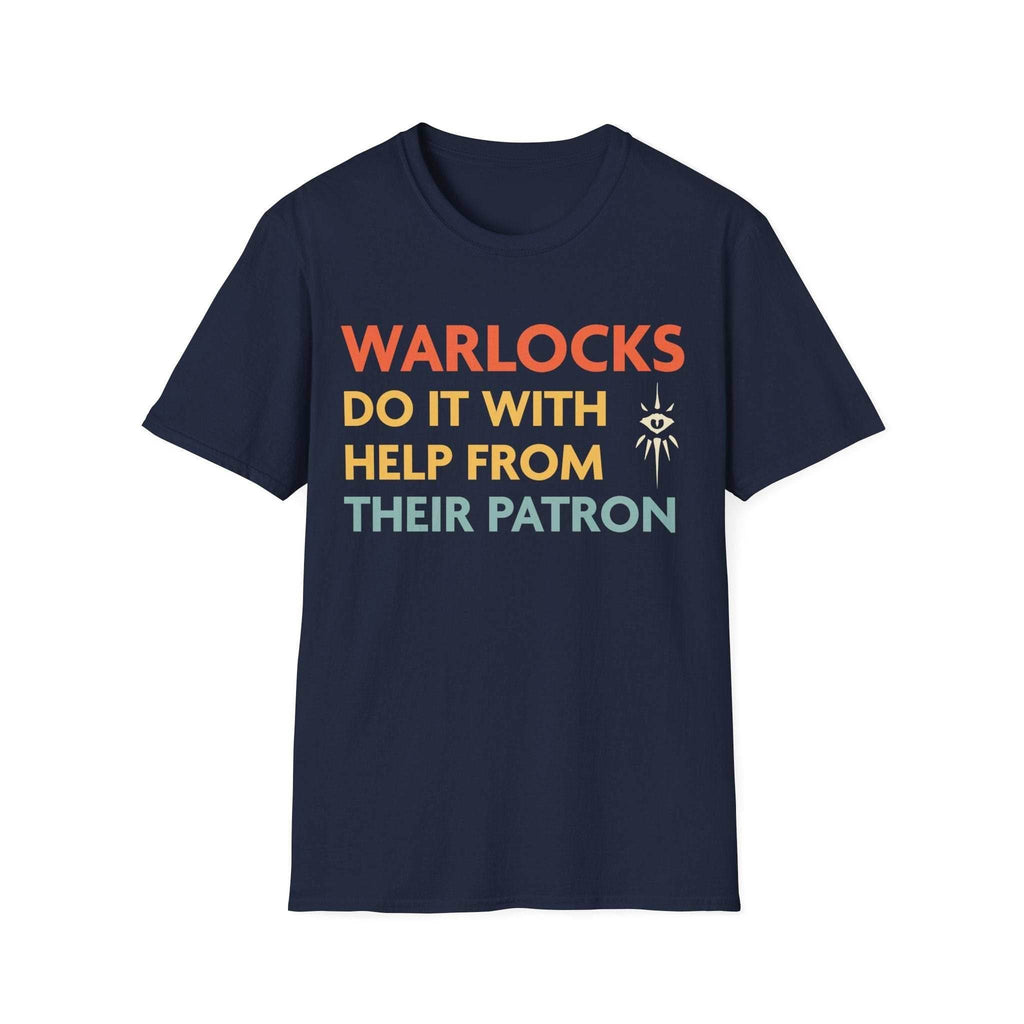 DnD Warlocks Do It Help From Their Patron Shirt - Navy / S