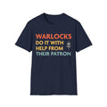 DnD Warlocks Do It Help From Their Patron Shirt - Navy / S