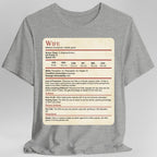 DnD Wife Stat Block T-Shirt