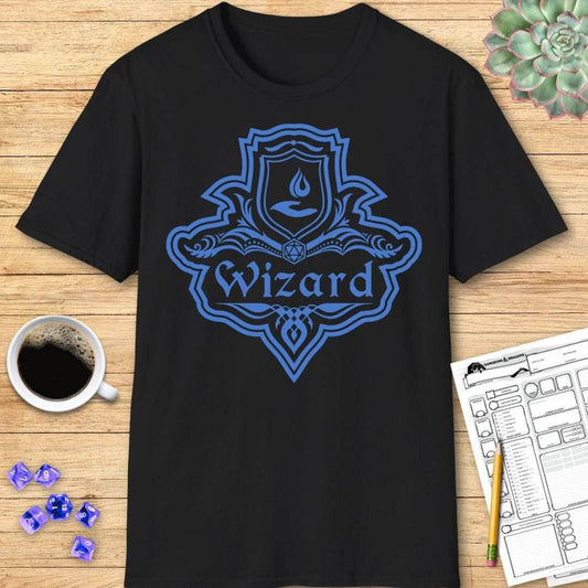 DnD Wizard Class Emblem T-Shirt - Navy / S