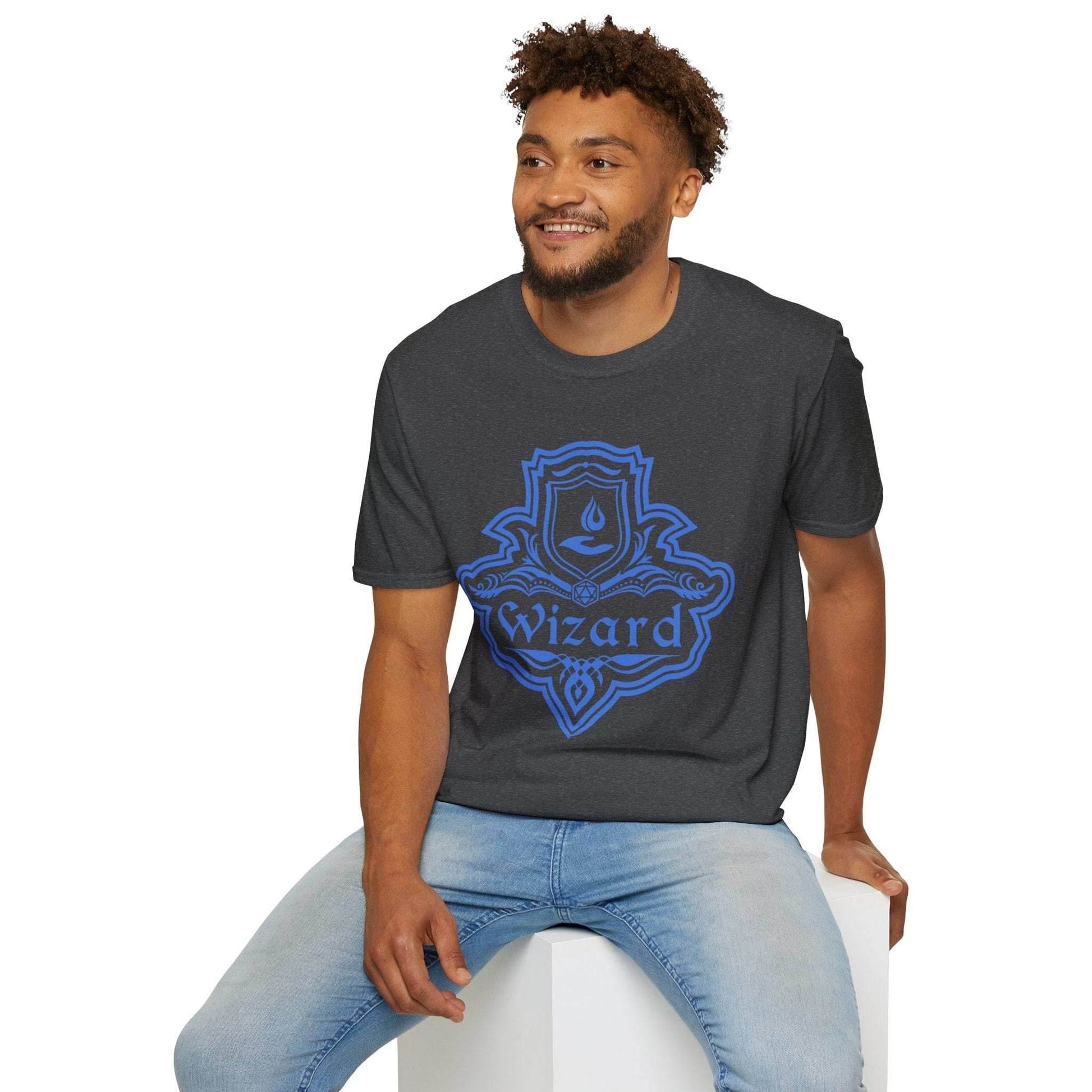 DnD Wizard Class Emblem T-Shirt - Navy / S