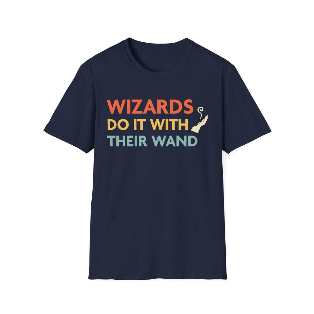 DnD Wizards Do It With Their Wand Shirt - Navy / S