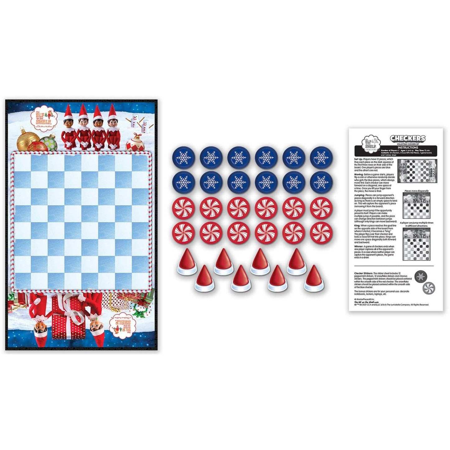 Elf on the Shelf Checkers Board Game - 