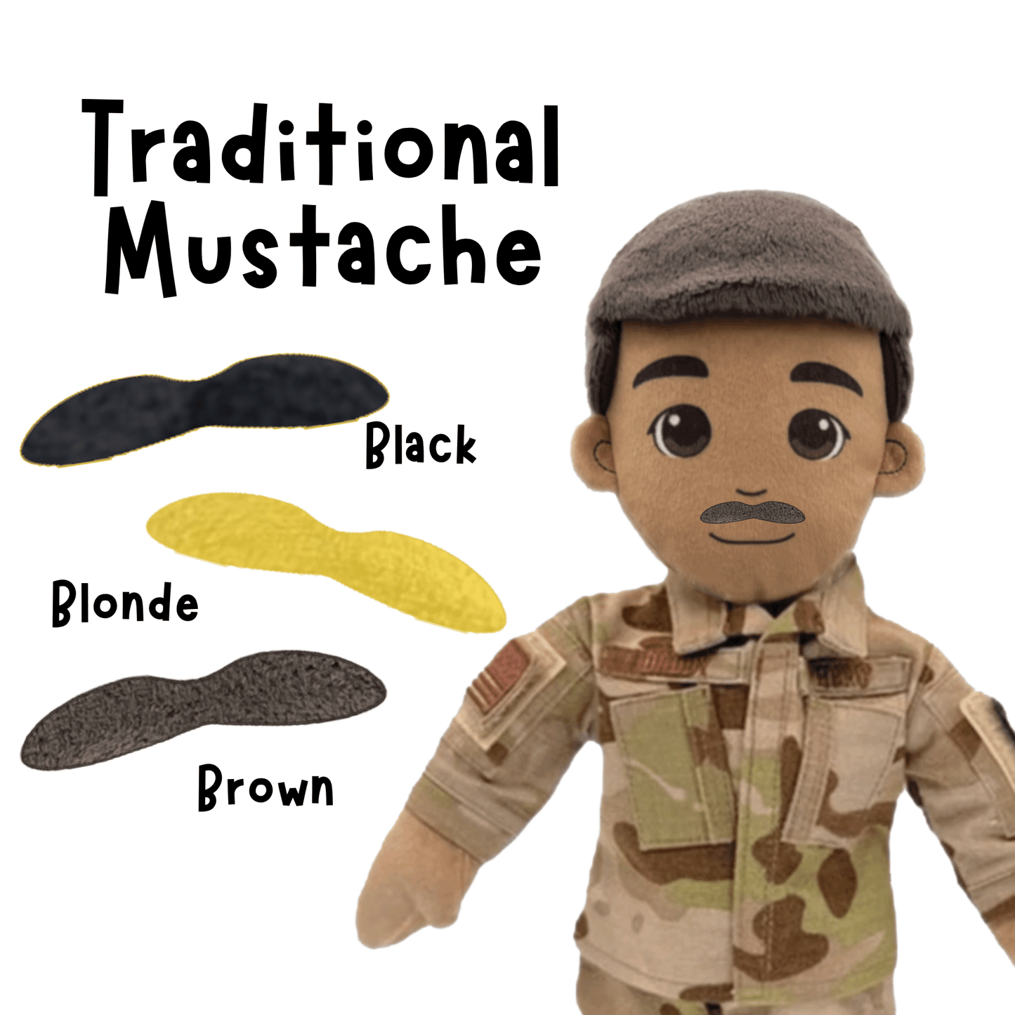 Custom Plush Doll - Add Mustache, Freckles, Glasses, and More | DIY Friendly