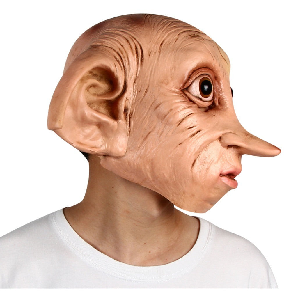 Dobby Mask House-Elf Cosplay Costume Props Halloween Fancy Dress Party Headgear Meng Stay Lifelike Dress Up