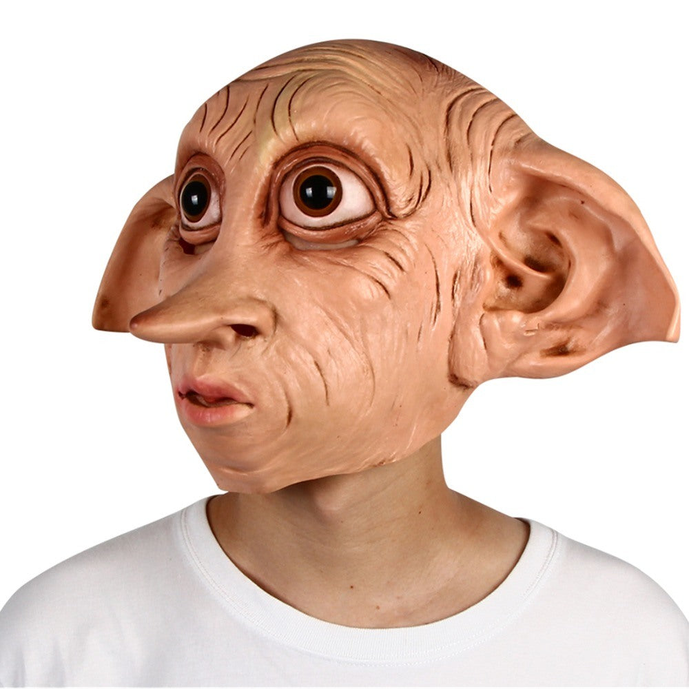 Dobby Mask House-Elf Cosplay Costume Props Halloween Fancy Dress Party Headgear Meng Stay Lifelike Dress Up