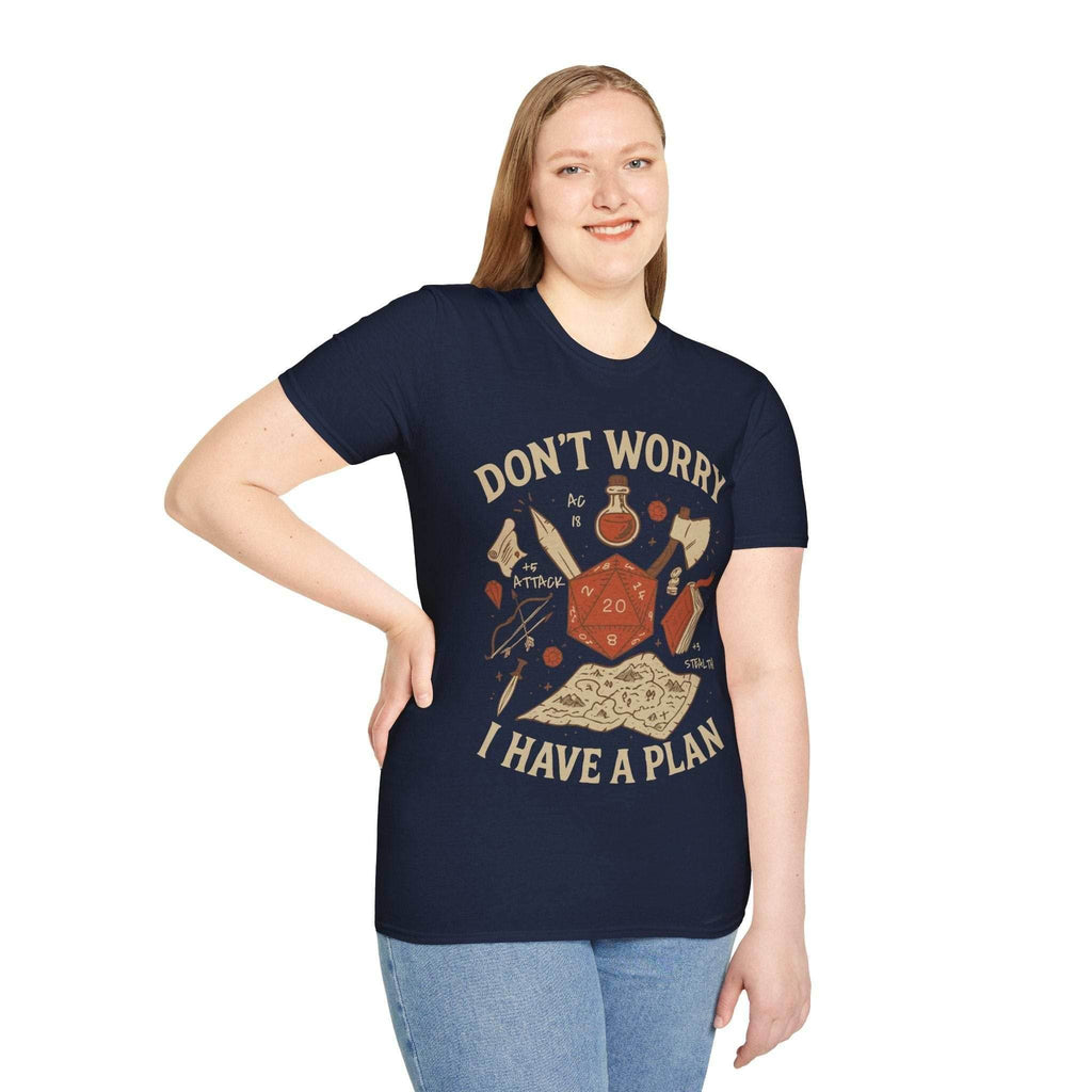 Don't Worry I have a Plan D&D T-Shirt - Natural / S