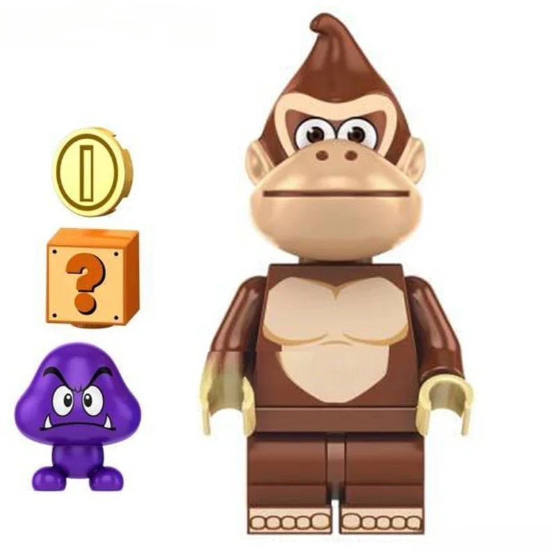 Donkey Kong Super Mario Brothers Lego Minifigures Custom Toys