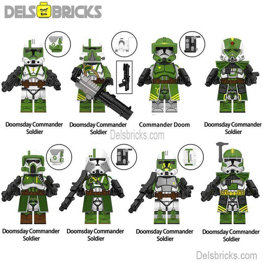 Doom's Unit Doomsday Quad Clone troopers Set of 8 | Lego Minifigures Custom Toys - 
