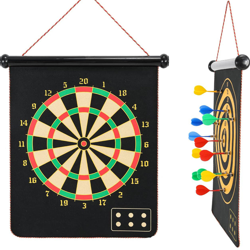 Double Sided Magnetic Dart Board Indoor Outdoor Games for Kids and Adults