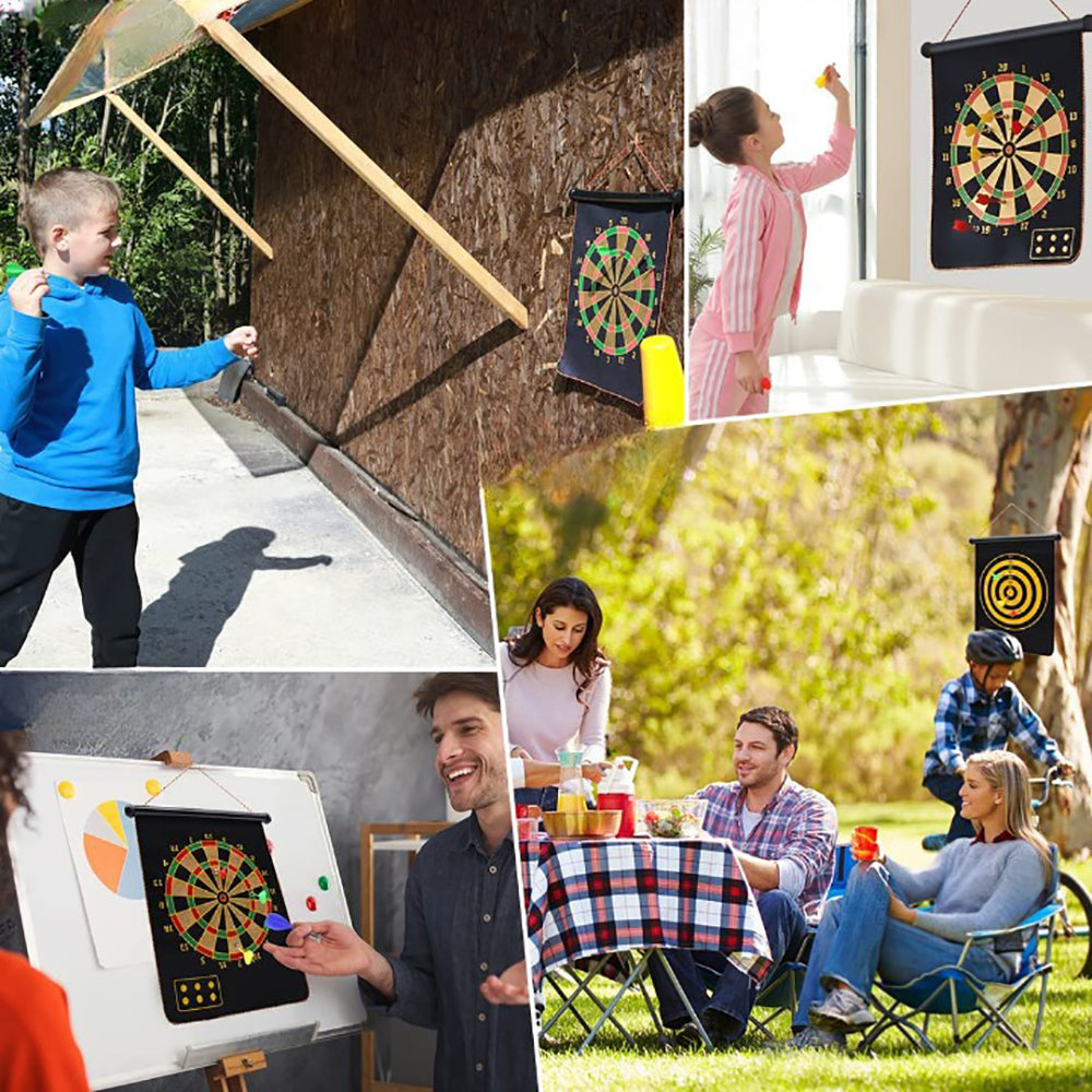 Double Sided Magnetic Dart Board Indoor Outdoor Games for Kids and Adults