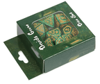 Druid Green Marble Pattern Dice | Green Dice w/Gold Art 7-Dice Set - 