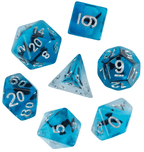Eagle Dice 7-Dice Set Blue w/ Black Eagle Inside Dnd Dice Set - 