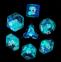 Noctilucent Jellyfish Dice 7-Dice Set Blue Glitter Dnd Dice Set - 