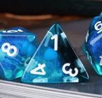Noctilucent Jellyfish Dice 7-Dice Set Blue Glitter Dnd Dice Set - 